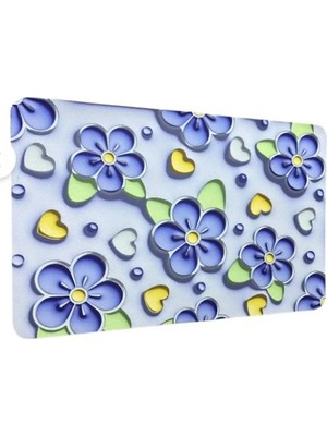 Holly Home Sihirli Su Emici Banyo Paspası Kaymaz Tabanlı Duş Matı, 3d Çiçekli Dikdörtgen 40x60 cm