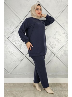 Pys Giyim Kadın Düğme Detaylı Nervür Dikim Tesettür Takım