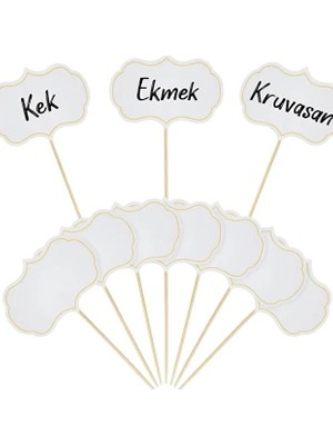 Naturevo 50 Adet Altın Varak Baskı Bambulu Tanıtım Etiketleri