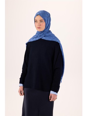 Silk Home Pamuk Polyester Liva Şal Indigo Dokulu Nefes Alan 90X200