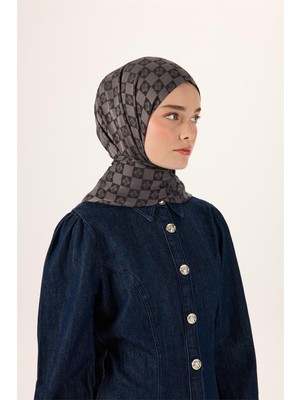 Silk Home Pamuk Polyester Liva Şal Füme Desenli Tok Duruşlu 90X200