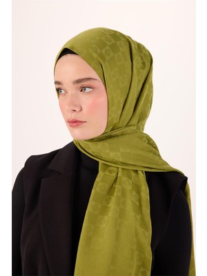 Silk Home Pamuk Polyester Liva Şal Açık Yeşil Dokulu Nefes Alan 90X200