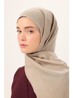Silk Home Pamuk Polyester Liva Şal Koyu Bej Düz Dokulu Nefes Alan 90X200