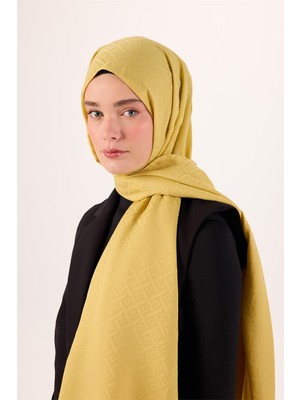 Silk Home Pamuk Polyester Liva Şal Sarı Düz Tok Duruşlu 90X200