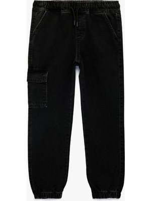 Koton Pamuklu Kargo Cepli Jogger Jean Pantolon