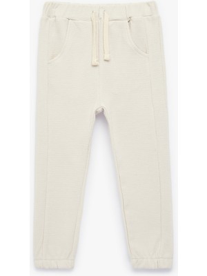 Koton Waffle Kumaş Pamuklu Beli Bağlamalı Lastikli Paça Jogger Eşofman Altı