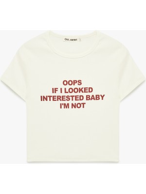 Koton Slim Fit Kısa Kollu Bisiklet Yaka Baskılı Tişört