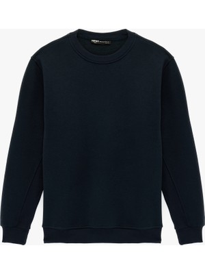 Koton Regular Fit Uzun Kollu Şardonlu Basic Bisiklet Yaka Sweatshirt