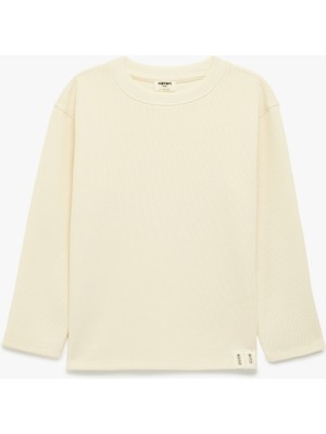 Koton Uzun Kollu Bisiklet Yaka Pamuklu Basic Tişört