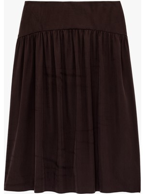 Koton Normal Bel Pilili Kloş Midi Etek