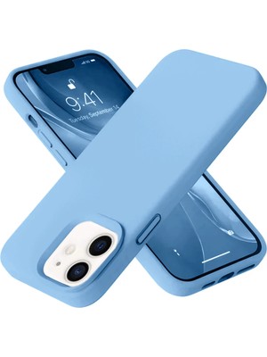 Rdbydn Newface Iphone 12 Kılıf Nano Içi Kadife Silikon - Mavi