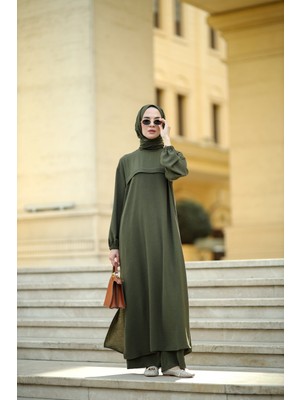 Ns Moda Tesettür Sultani Takım Haki