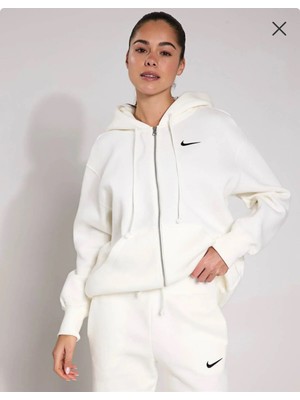 Nike Sportswear Phoenix Fleece Oversized Full-Zip Hoodie Tam Boy Fermuarlı Bol Kalıp Kadın Sweatshirt DQ5758-133