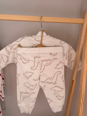 Babudi Dino Desenli Bebek Takımı – 2’li Set (Üst + Alt)