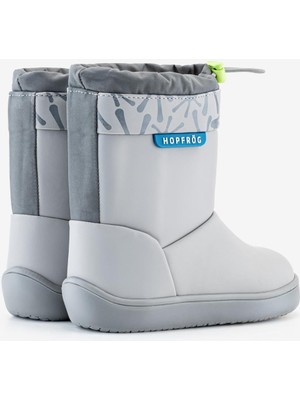 Hopfrög Rain Boots Süper Mat Havalı Gri Suya ve Soğuğa Dayanıklı Barefoot Çocuk Botu