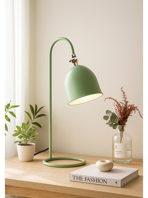 Feyza Design Hareketli Yeşil Masa Lambası, Retro Tasarım, Şık ve Kullanışlı Aydınlatma
