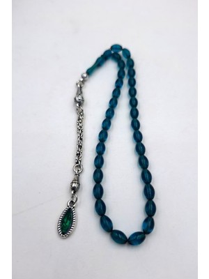 İbrahim Altıntaş Mavi Boncuk Bilekboy Arpa Kesim Kehribar Tespih