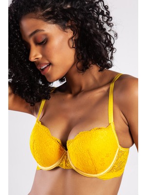 Giyim G.colors Balconette Foam Push Up Bra, Sarı Konforlu ve Şık Sütyen Beruflic