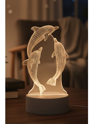 Feyza Design Yunus Şekilli Dekoratif Masa Lambası, Şık ve Aydınlatıcı Tasarım