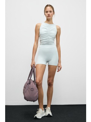 Urban Beat Dashor Kadın Esnek ve Yumuşak Kumaşlı Spor Kısa Gri Tayt