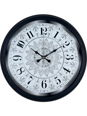 Marsilyan Zentime Şaheser Tasarım Zarif Desenli 40 cm Metal Duvar Saati