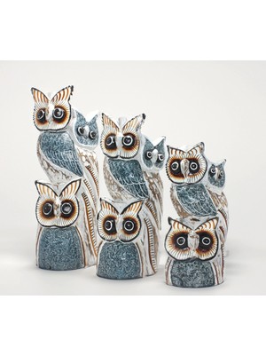 Tiklad Ahşap 3'lü Baykuş Seti 3okas-18 TİKLAD-8789