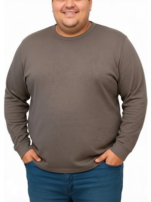 Sngl Erkek Büyük Beden Oversize Uzun Kollu T-Shirt 3xl 4xl 5xl 6xl 7xl 8xl 9xl