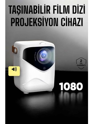 Tiklad Taşınabilir Android Projeksiyon Wifi Destekli 4K Multimedia Tabanlı Ev ve Ofis Tipi TİKLAD-6487I