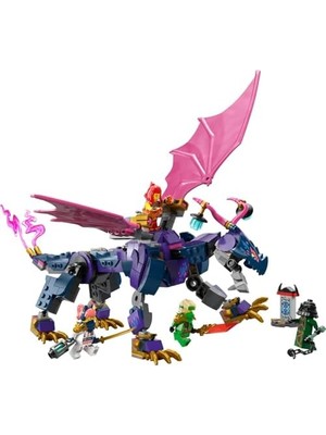 Suha Store Usta Ejderha Rontu 71842-7 Yaş ve Üzeri Kız ve Erkek Çocuklar Için Mermi Atıcısı Olan Oyuncak Ejderha ve 4 Minifigür Içeren Yaratıcı Oyuncak Yapım Seti, Doğum Günü Hediyesi (381 Parça)