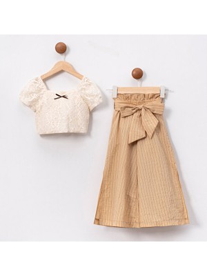 ministok Melly Crop Bluz ve Pantolonlu Ikili Kız Takım