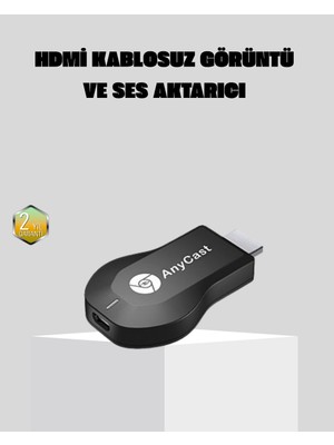 Woximax Kablosuz HDMI Görüntü ve Ses Aktarıcı – Anycast M9 Plus Tak-Çalıştır Tv Adaptörü Woxim