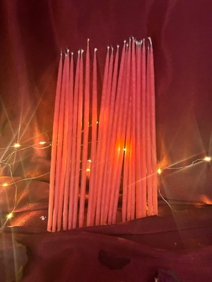 İzmir Candle 20'li Pembe Kilise,dilek,arınma,ritüel,church,meditasyon,tören,doğum Günü Mum