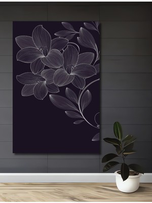 Baskı Çiçek Desenli Ahşap Dekoratif Ev,antre,salon,ofis,mutfak,yatak Odası Tablo