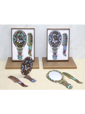 Fixup Kelebek Katlanabilir Ayna ve Tarak Seti Büyük Boy