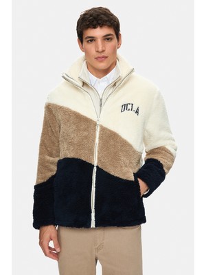Ucla Reggıe Kemik Rengi Kıvırcık Polar Standard Fit Erkek Ceket