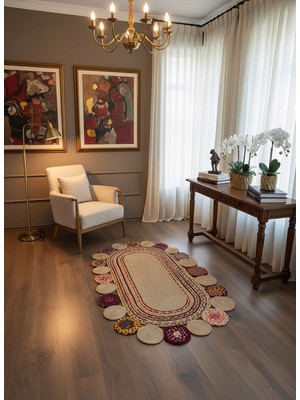 Rose'n Home JÜT-C14 Elde Dokuma Doğal Jüt Hasır Halı