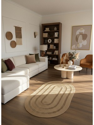 Rose'n Home JÜT-C10 Elde Dokuma Doğal Jüt Hasır Halı