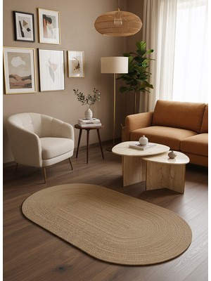 Rose'n Home JÜT-C13 Elde Dokuma Doğal Jüt Hasır Halı