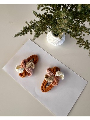 Livadesign7 Saç Tokası Özel Tasarımı Handmade 2'li Çıt Çıt Toka Seti