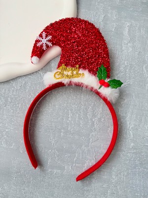 Yılbaşı Figürlü Kırmızı Gösterişli Yeni Yıl Taç