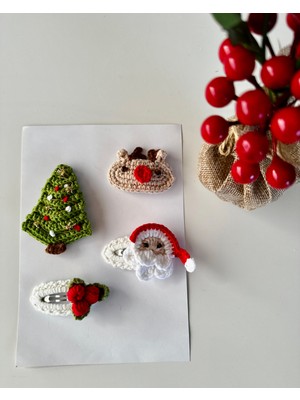 Livadesign7 Saç Tokası Özel Tasarımlar Handmade 4'li Çıt Çıt Toka Seti