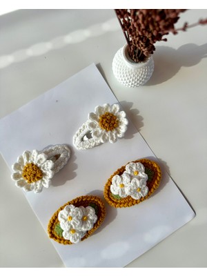 Livadesign7 Toka Hediye Paketi Handmade 4'lü Çıt Çıt Toka Seti