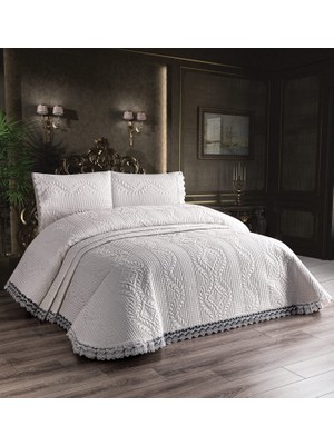 Bella Home Çift Kişilik Güpürlü Mikrofiber Yatak Örtüsü -  240X260 cm