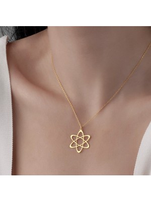 Myz Takı Atom Elektronu Figürlü 925 Ayar Gümüş Kolye