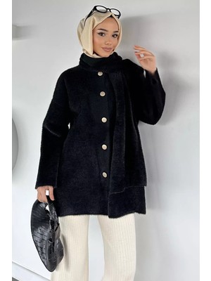 Julude Gülseli Atkılı Tesettür Triko Hırka P-00020158