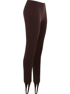 Pamuklu Çima Detaylı Topuk Altı Geçmeli Tayt