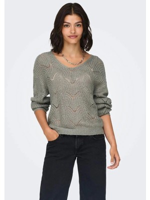 Jdy Jdybadut L/s V-Neck Struc Glitt Pull Kadın Kazak 15302387