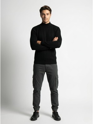 Love Giyim Kargo Cep Lastikli Keten Pantolon