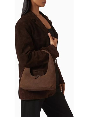 Marge Sherwood Small Hobo Omuz Çantası Yumuşak Süet ve Minimalist Tasarım