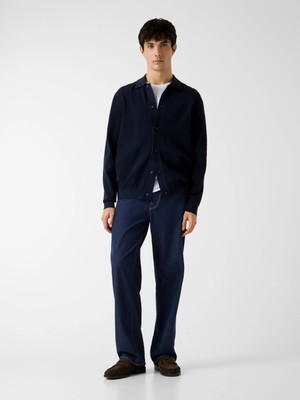 Guess Polo Düğmeli Teknik Erkek Siyah Hırka M6RR37Z5062-G7DC